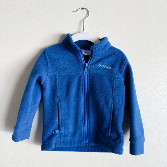 Columbia Blue Full Zip Fleece Jacket - 3T - Picture 1 of 5